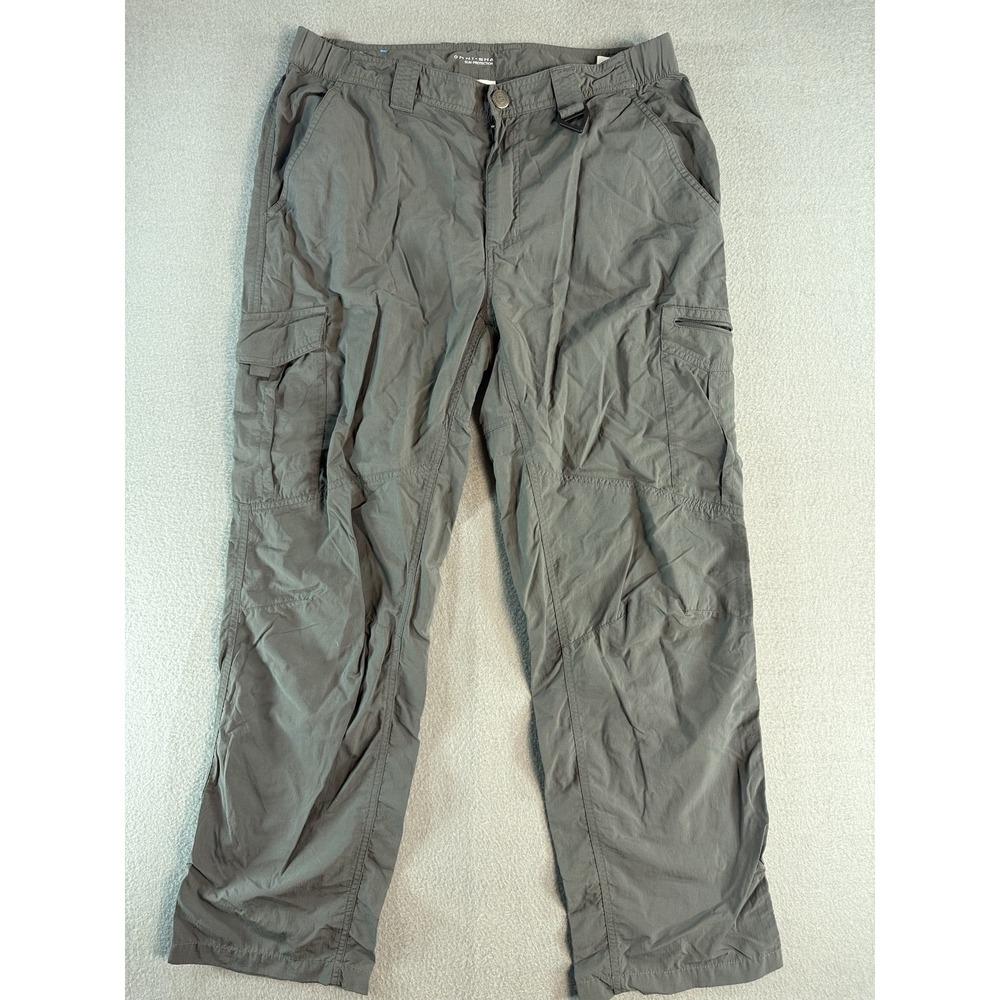 Columbia Pants Mens 34x30 Gray Regular Fit Nylon Cargo Hiking Outdoor Travel